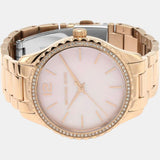 Michael Kors Layton Three Hand Pink Dial Rose Gold Steel Strap Watch For Women - MK6848 Authentic Buy Shop Now