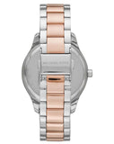 Michael Kors Layton Three Hand Mother of Pearl White Dial Two Tone Steel Strap Watch For Women - MK6849 Authentic Buy Shop Now