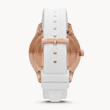 Michael Kors Runway Quartz White Dial White Rubber Strap Watch For Women - MK6853 Authentic Buy Shop Now