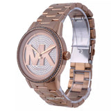 Michael Kors Ritz Analog Crystals Silver Dial Rose Gold Steel Strap Watch for Women - MK6863 Authentic Buy Shop Now