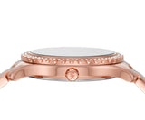 Michael Kors Layton Three Hand Red Dial Rose Gold Steel Strap Watch For Women - MK6893 Authentic Buy Shop Now