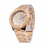 Michael Kors Runway Three-Hand Gold Dial Gold Steel Strap Watch For Women - MK6911 Authentic Buy Shop Now