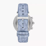 Michael Kors Parker Silver Dial Blue Leather Strap Watch For Women - MK6936 Authentic Buy Shop Now