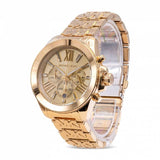 Michael Kors Wren Chronograph Gold Dial Gold Steel Strap Watch for Women - MK6952 Authentic Buy Shop Now