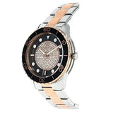 Michael Kors Runway Quartz Black Dial Two Tone Steel Strap Watch For Women - MK6960 Authentic Buy Shop Now