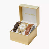 Michael Kors Tibby Multifunction White Dial Gold Steel Strap Watch for Women - MK6969 Authentic Buy Shop Now