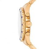 Michael Kors Everest Chronograph Blue Dial Gold Steel Strap Watch For Women - MK6971 Authentic Buy Shop Now