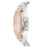 Michael Kors Lennox Three Hand Quartz Silver Dial Two Tone Steel Strap Watch For Women - MK6989 Authentic Buy Shop Now