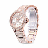Michael Kors Camille Multifunction Crystals Rose Gold Dial Rose Gold Steel Strap Watch For Women - MK6997 Authentic Buy Shop Now