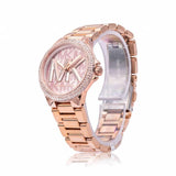 Michael Kors Camille Three Hand Rose Gold Dial Rose Gold Steel Strap Watch For Women - MK7197 Authentic Buy Shop Now