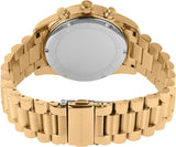 Michael Kors Lexington Chronograph Blue Dial Gold Steel Strap Watch For Women - MK7216 Authentic Buy Shop Now