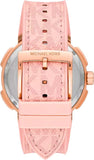 Michael Kors Sidney Multifunction White Dial Pink Silicone Strap Watch For Women - MK7222 Authentic Buy Shop Now