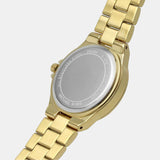 Michael Kors Lennox Three Hand Gold Dial Gold Steel Strap Watch For Women - MK7229 Authentic Buy Shop Now