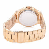 Michael Kors Lennox Three Hand Gold Dial Gold Steel Strap Watch For Women - MK7229 Authentic Buy Shop Now