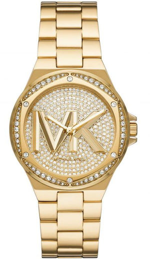 Michael Kors Lennox Three Hand Gold Dial Gold Steel Strap Watch For Women - MK7229 Authentic Buy Shop Now