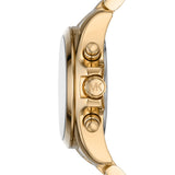Michael Kors Bradshaw Chronograph Green Dial Gold Steel Strap Watch For Women - MK7257 Authentic Buy Shop Now