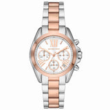 Michael Kors Bradshaw Chronograph White Dial Two Tone Steel Strap Watch For Women - MK7258 Authentic Buy Shop Now