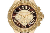 Michael Kors Camille Chronograph Brown Dial Two Tone Steel Strap Watch For Women - MK7269 Authentic Buy Shop Now