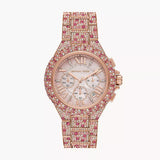 Michael Kors Camille Chronograph Mother of Pearl Dial Rose Gold Steel Strap Watch for Women - MK7272 Authentic Buy Shop Now