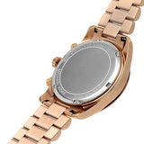 Michael Kors Lexington Chronograph Red Dial Rose Gold Steel Strap Watch For Women - MK7275 Authentic Buy Shop Now