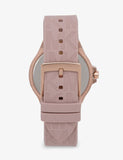 Michael Kors Mini Lennox Three-Hand Rose Gold Dial Pink Silicone Strap Watch For Women - MK7282 Authentic Buy Shop Now