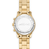 Michael Kors Runway Chronograph Gold Dial Gold Steel Strap Watch For Women - MK7326 Authentic Buy Shop Now
