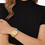 Michael Kors Runway Chronograph Gold Dial Two Tone Steel Strap Watch For Women - MK7329 Authentic Buy Shop Now