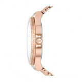 Michael Kors Lennox Three Hand Rose Gold Dial Rose Gold Mesh Strap Watch For Women - MK7336 Authentic Buy Shop Now