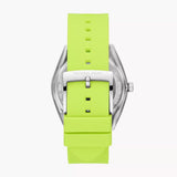 Michael Kors Janelle Three Hand Neon Green Dial Neon Green Rubber Strap Watch For Women - MK7351 Authentic Buy Shop Now
