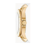 Michael Kors Everest Analog Gold Dial White Silicone Strap Watch For Women - MK7357 Authentic Buy Shop Now