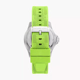 Michael Kors Everest Three Hand Crystals Silver Dial Green Silicone Strap Watch For Women - MK7360 Authentic Buy Shop Now