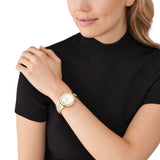 Michael Kors Lennox Three-Hand Silver Dial Rose Gold Steel Strap Watch For Women - MK7362 Authentic Buy Shop Now