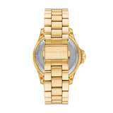 Michael Kors Everest Three Hand Mother of Pearl White Dial Gold Steel Strap Watch For Women - MK7401 Authentic Buy Shop Now