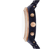 Michael Kors Runway Chronograph Blue Dial Blue Steel Strap Watch for Women - MK7423 Authentic Buy Shop Now