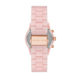Michael Kors Runway Chronograph White Dial Pink Steel Strap Watch for Women - MK7424 Authentic Buy Shop Now