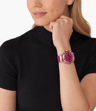 Michael Kors Everest Pave Crystals Pink Dial Pink Rubber Strap Watch for Women - MK7441 Authentic Buy Shop Now