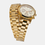 Michael Kors Runway Chronograph Analog Gold Dial Gold Steel Strap Watch for Women - MK7452 Authentic Buy Shop Now