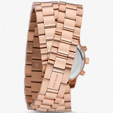 Michael Kors Runway Chronograph Analog Rose Gold Dial Rose Gold Steel Strap Watch for Women - MK7453 Authentic Buy Shop Now