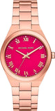 Michael Kors Lennox Analog Pink Dial Rose Gold Steel Strap Watch for Women - MK7462 Authentic Buy Shop Now