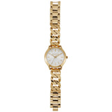 Michael Kors Runway Three-Hand White Dial Gold Steel Strap Watch for Women - MK7472 Authentic Buy Shop Now