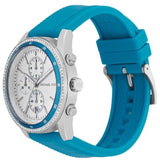 Michael Kors Hadyn Analog Silver Dial Blue Rubber Strap Watch for Women - MK7485 Authentic Buy Shop Now