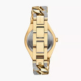 Michael Kors Lennox Pavé Crystals Silver Dial Two Tone Steel Strap Watch for Women - MK7487 Authentic Buy Shop Now