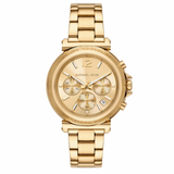 Michael Kors Maren Chronograph Gold Dial Gold Steel Strap Watch for Women - MK7493 Authentic Buy Shop Now