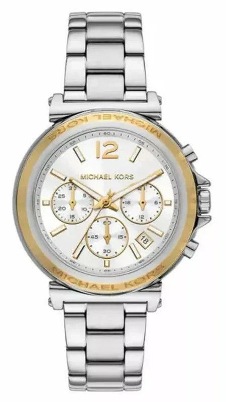 Michael Kors Maren Chronograph Silver Dial Silver Steel Strap Watch for Women - MK7495 Authentic Buy Shop Now