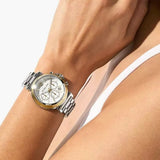 Michael Kors Maren Chronograph Silver Dial Silver Steel Strap Watch for Women - MK7495 Authentic Buy Shop Now
