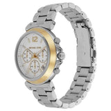 Michael Kors Maren Chronograph Silver Dial Silver Steel Strap Watch for Women - MK7495 Authentic Buy Shop Now
