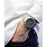 Michael Kors Lexington Chronograph Blue Dial Silver Steel Strap Watch for Men - MK8280 Authentic Buy Shop Now
