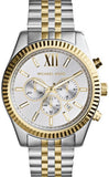 Michael Kors Lexington Silver Dial Two Tone Steel Strap Watch for Men - MK8344 Authentic Buy Shop Now