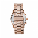 Michael Kors Runway Stop Hunger Quartz Blue Dial Rose Gold Steel Strap Watch For Men - MK8358 Authentic Buy Shop Now