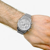 Michael Kors Lexington Silver Dial Silver Steel Strap Watch for Men - MK8405 Authentic Buy Shop Now